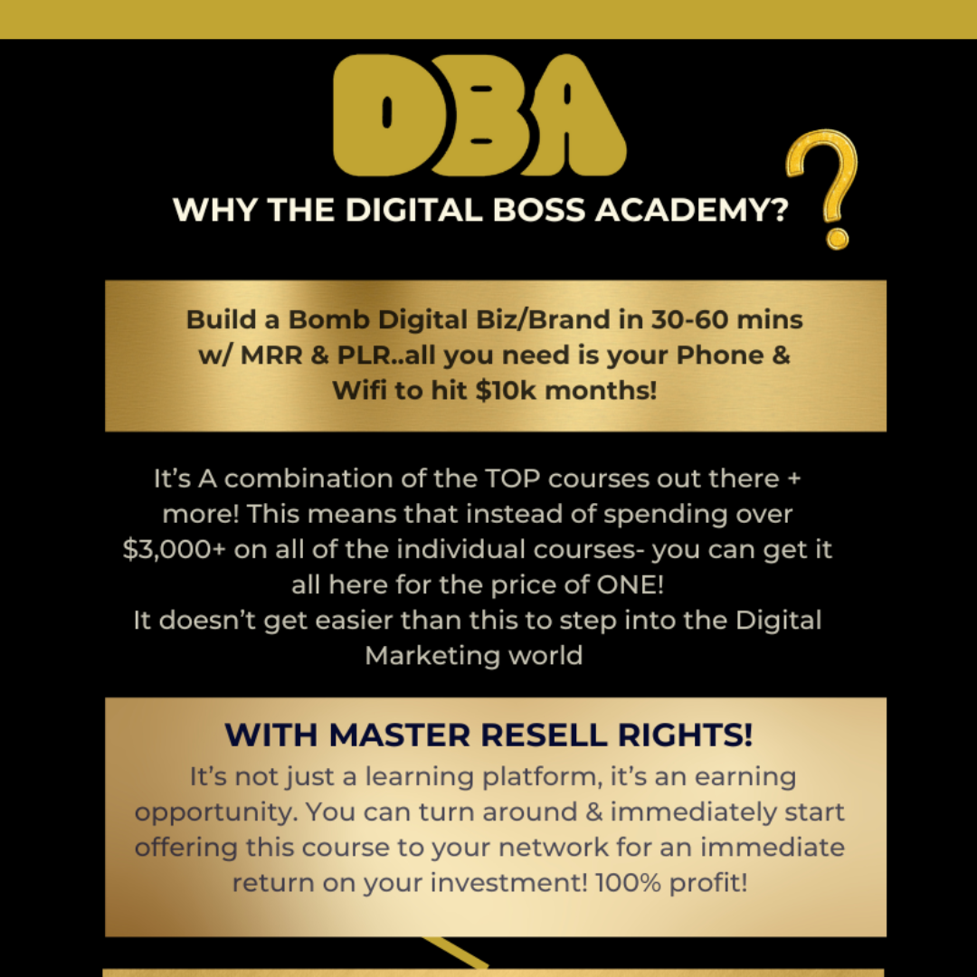 Digital Boss Academy Volume 1 (DBA)