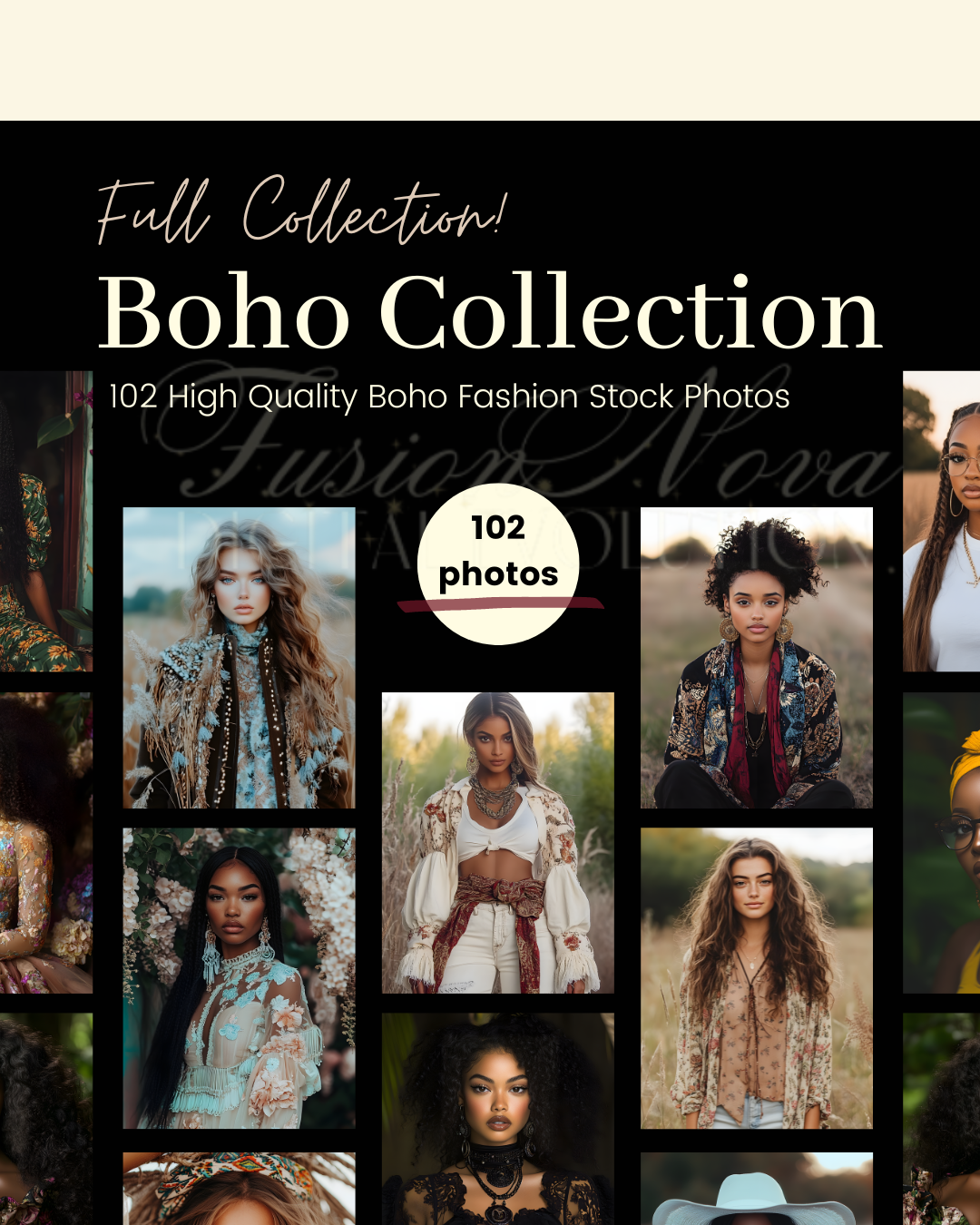 Boho Fashion Stock Photo Collection (102 Photos) – Elevate Your Brand with Exclusive, On-Trend Imagery