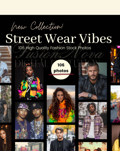 Street Wear Vibes Stock Photo Collection – 106 High-Quality Urban Fashion Images with PLR and MRR Rights