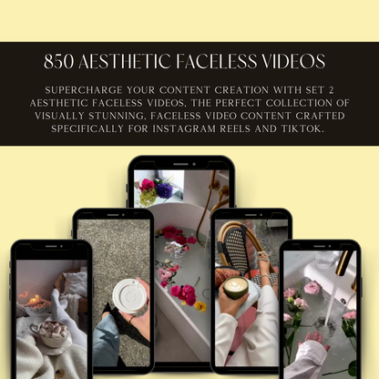 850 Aesthetic Faceless Videos for Instagram Reels & TikTok – Your Ultimate Content Creation Toolkit