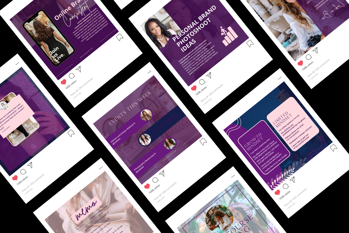 140 Editable Instagram Templates for Lifestyle Coaches