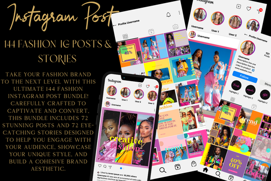 144 Fashion Instagram Templates – Elevate Your Brand’s Style