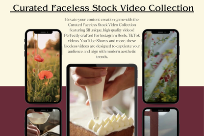 Curated Faceless Stock Video Collection: 511 High-Quality Videos for Social Media and Marketing