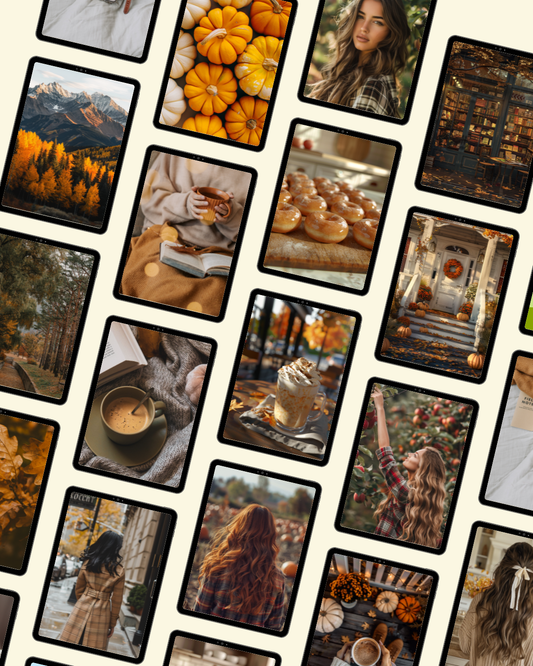 115 Fall Aesthetic Stock Photos Collection – Capture the Essence of Autumn with PLR and MRR Rights