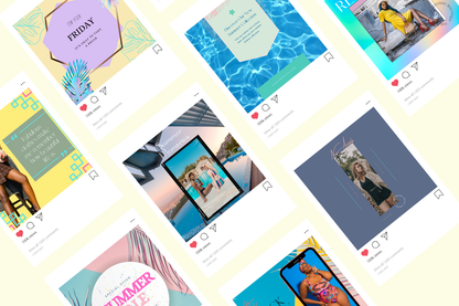 Summer Fashion Instagram Template Pack: 61 Posts & Stories for Fashion Brands, Influencers & Social Media Managers